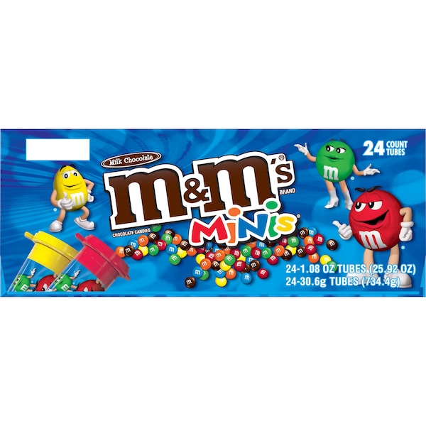 m&m M&Ms M&M's Milk Chocolate M&M Mini Tubes 1.08 oz., PK288 108283 | Zoro